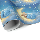 月に眠るテディベア ラッピングペーパー (ロールコーナー)
