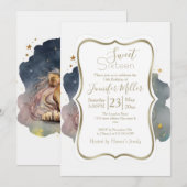 月に眠る可愛い王様ライオン 招待状 (正面/裏面)