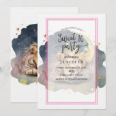 月に眠る可愛い王様ライオン 招待状 (正面/裏面)