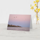 月に私を-空白のな挨拶状飛ばして下さい カード (黄色い花)