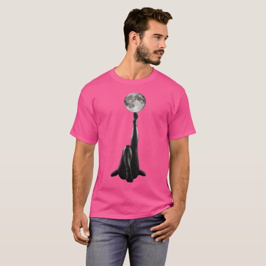 月に立つ脚 Tシャツ (正面フル)
