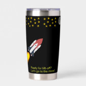 月に絶縁されたタンブラーに行こう 保温保冷タンブラー (正面)