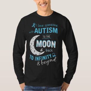 月に自閉症で戻って愛する Tシャツ