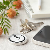 月に蝙蝠 キーホルダー (側面)