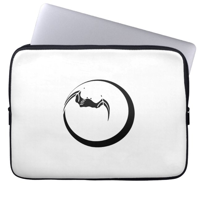 月に蝙蝠 ラップトップスリーブ (正面)