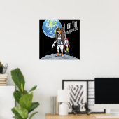 月に行ってアフガンハウンドに戻る ポスター (ホームオフィス)