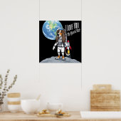 月に行ってアフガンハウンドに戻る ポスター (キッチン)