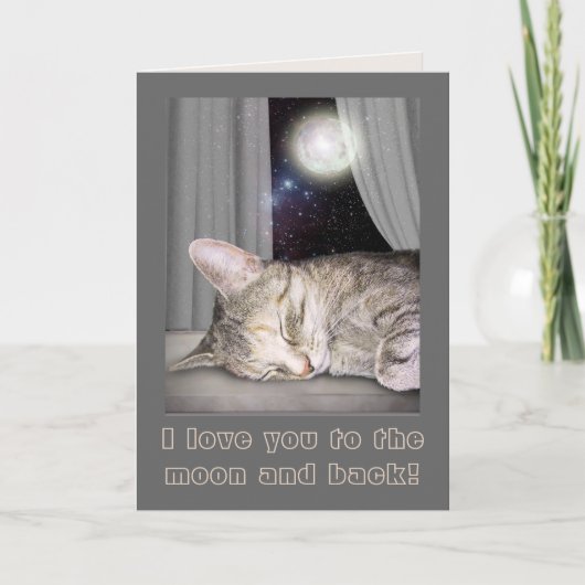 月に行って戻って愛してる! カード (正面)