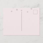 月に行って戻って愛して!かわいいウサギ ポストカード (裏面)