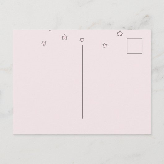 月に行って戻って愛して！かわいいウサギ ポストカード (裏面)