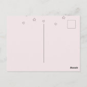 月に行って戻って愛して！かわいいウサギ ポストカード (裏面)