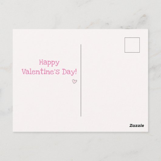 月に行って戻って愛して！バレンタインの日 ポストカード (裏面)