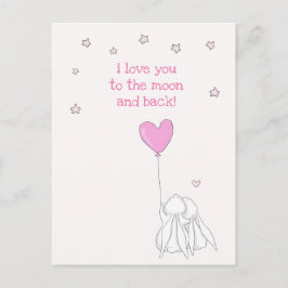月に行って戻って愛して！バレンタインの日 ポストカード