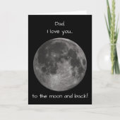 月に行って戻って！父の日 カード (正面)