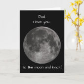 月に行って戻って!父の日 カード (黄色い花)