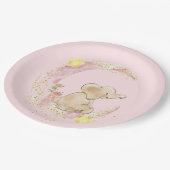 月に象がピンクに ペーパープレート (アングル)