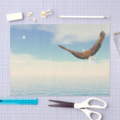 月に飛んでいるは海にハゲのワシ 薄葉紙 (クラフト)