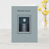 月に カード (黄色い花)