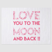 月に-ピンクのハートのタイポグラフィ愛して下さい