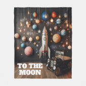 月に フリースブランケット (正面)