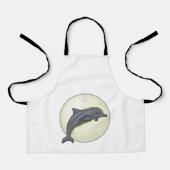 月のあるイルカ エプロン (正面)
