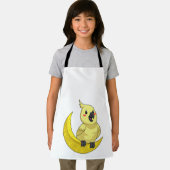 月のあるオウム エプロン (インサイチュ)