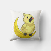 月のあるオウム クッション (裏面)