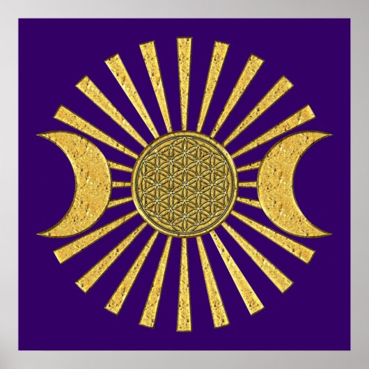 月のある人生の花 ポスター (正面)