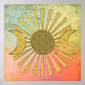 月のある人生の花 ポスター (正面)