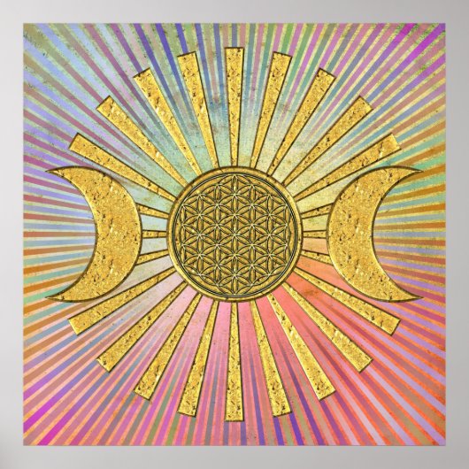 月のある人生の花 ポスター (正面)