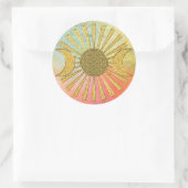 月のある人生の花 ラウンドシール (バッグ)