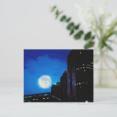 月のある夜の都市 ポストカード (スタンド正面)