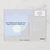 月のある夜の都市 ポストカード (裏面)