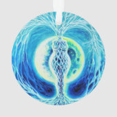 月のある新石器時代の女神 オーナメント (裏面)