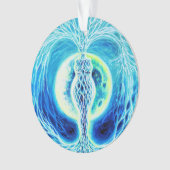 月のある新石器時代の女神 オーナメント (正面)