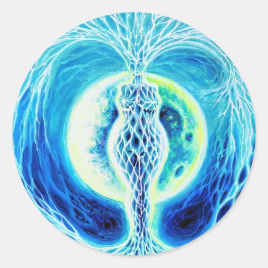 月のある新石器時代の女神 ラウンドシール (正面)