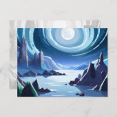 月のある輝く国 ポストカード (正面/裏面)