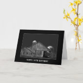 月のある50th誕生日の納屋 カード (黄色い花)