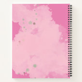 月のおとぎの国の妖精パターン ノートブック (裏面)