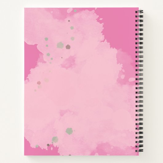 月のおとぎの国の妖精パターン ノートブック (裏面)