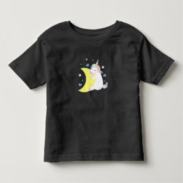 月のお姫様ユニコーン - オーダーメイドベビーガール トドラーTシャツ