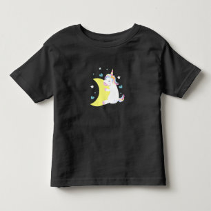 月のお姫様ユニコーン - オーダーメイドベビーガール トドラーTシャツ
