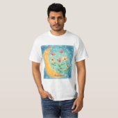 月のお花 Tシャツ (正面フル)