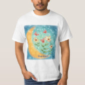 月のお花 Tシャツ (正面)
