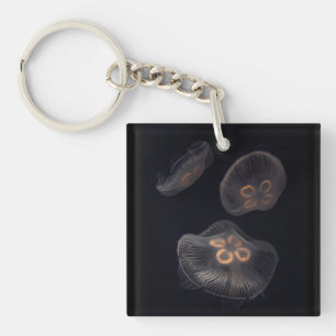 月のくらげの水泳 キーホルダー