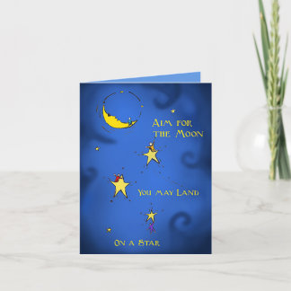 月のためのお祝いの目標 カード