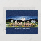 月のねずみ ファンタジー 水彩 ポストカード (正面/裏面)