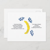 月のはがきに牛 ポストカード (正面/裏面)