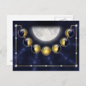 月のはがきの生涯の月 ポストカード (正面/裏面)