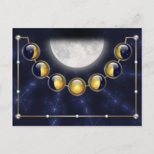 月のはがきの生涯の月 ポストカード (正面)